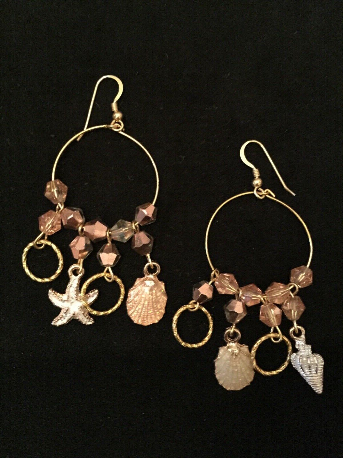 orecchini cerchio oro con pendenti di cristalli