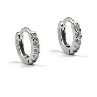 orecchini cerchio zirconato piccolo in argento 925