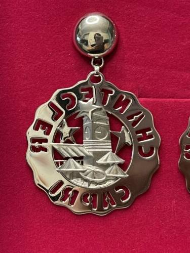 orecchini chantecler logo piazzetta grandi argento nuovi