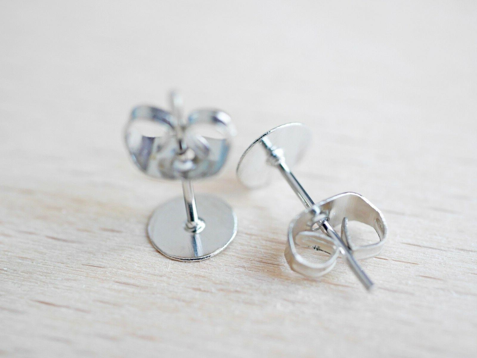 orecchini chiusura a farfalla anello ottone argento