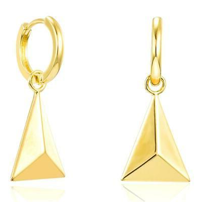 orecchini cleopatra 18k placcato oro giallo piramide