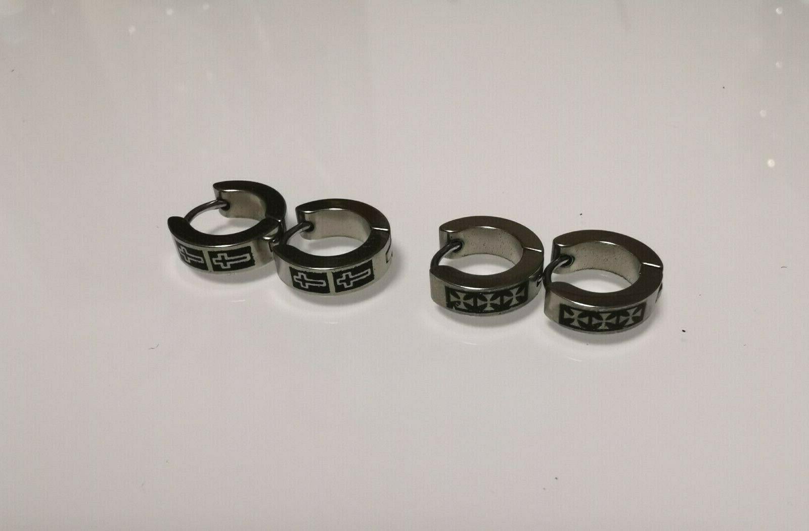 orecchini clip acciaio cerchio uomo donna con