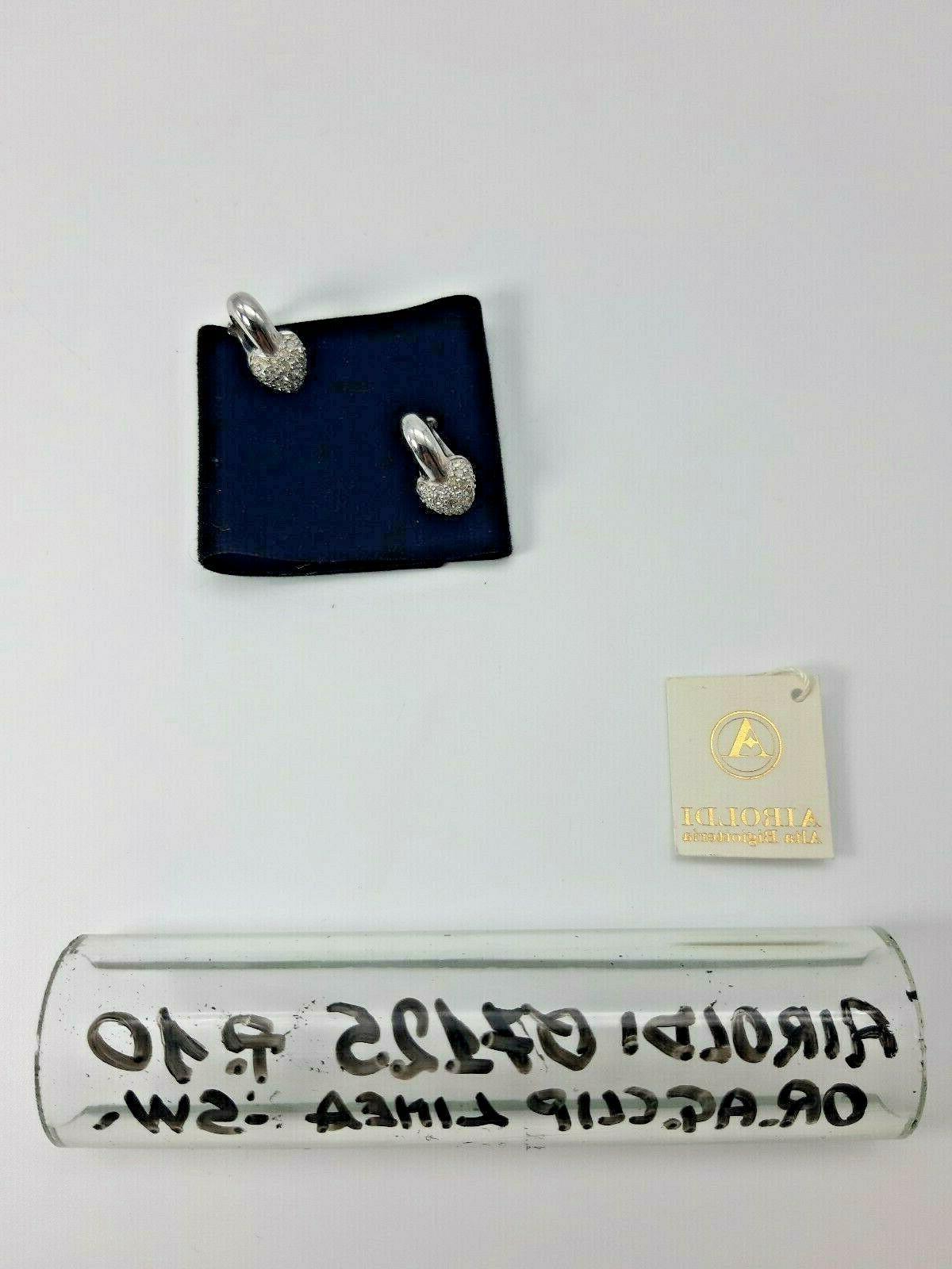 orecchini clip cuoricini zirconi argento 925 pl