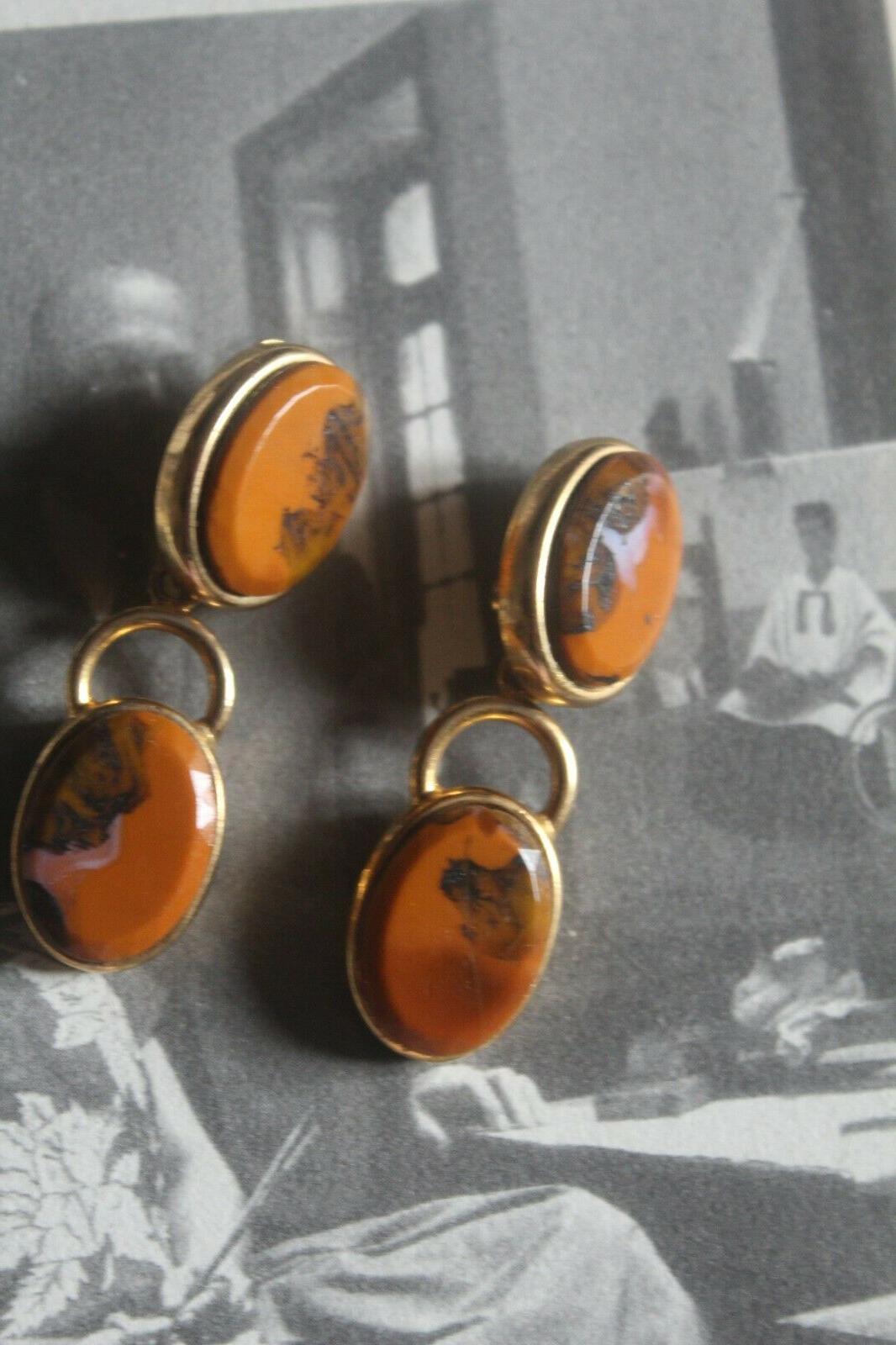 orecchini clip dorati anni80 bigiotteria vintage