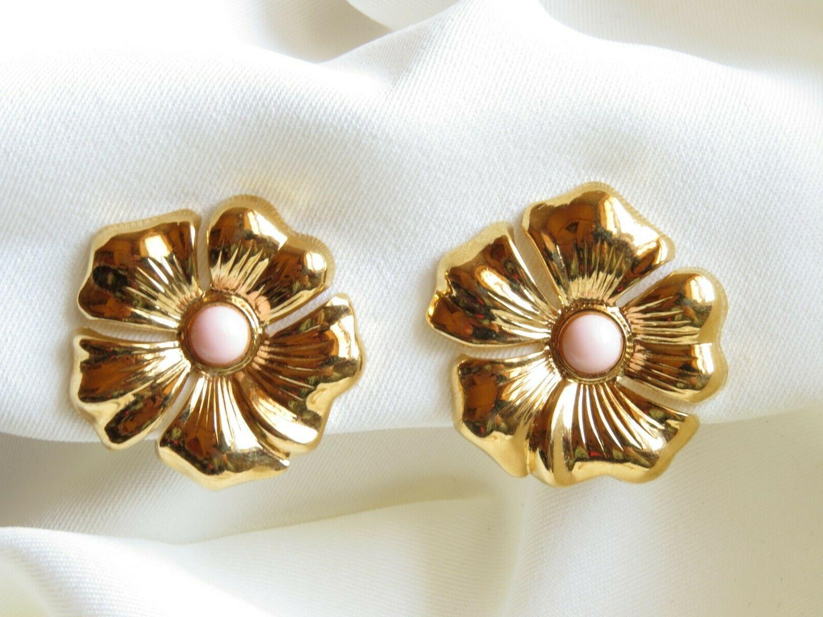 orecchini clip dorati bigiotteria vintage