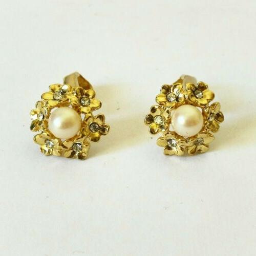 orecchini clip lobo metallo oro bigiotteria vintage