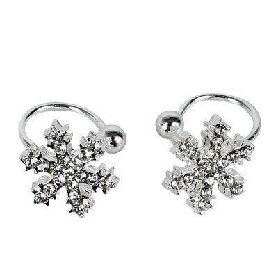 orecchini clip on fiocco di neve super