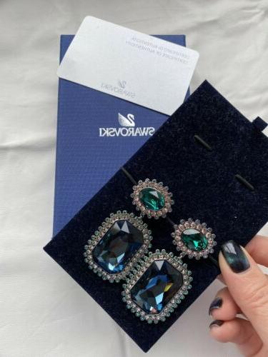 orecchini clips originali colore verde blu