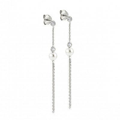 orecchini coll bella in argento con zirconi