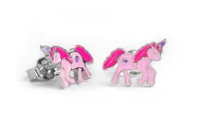 orecchini colorati bimba bambina unicorno rosa in
