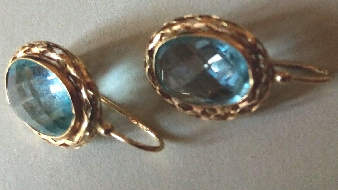 orecchini con acquamarina