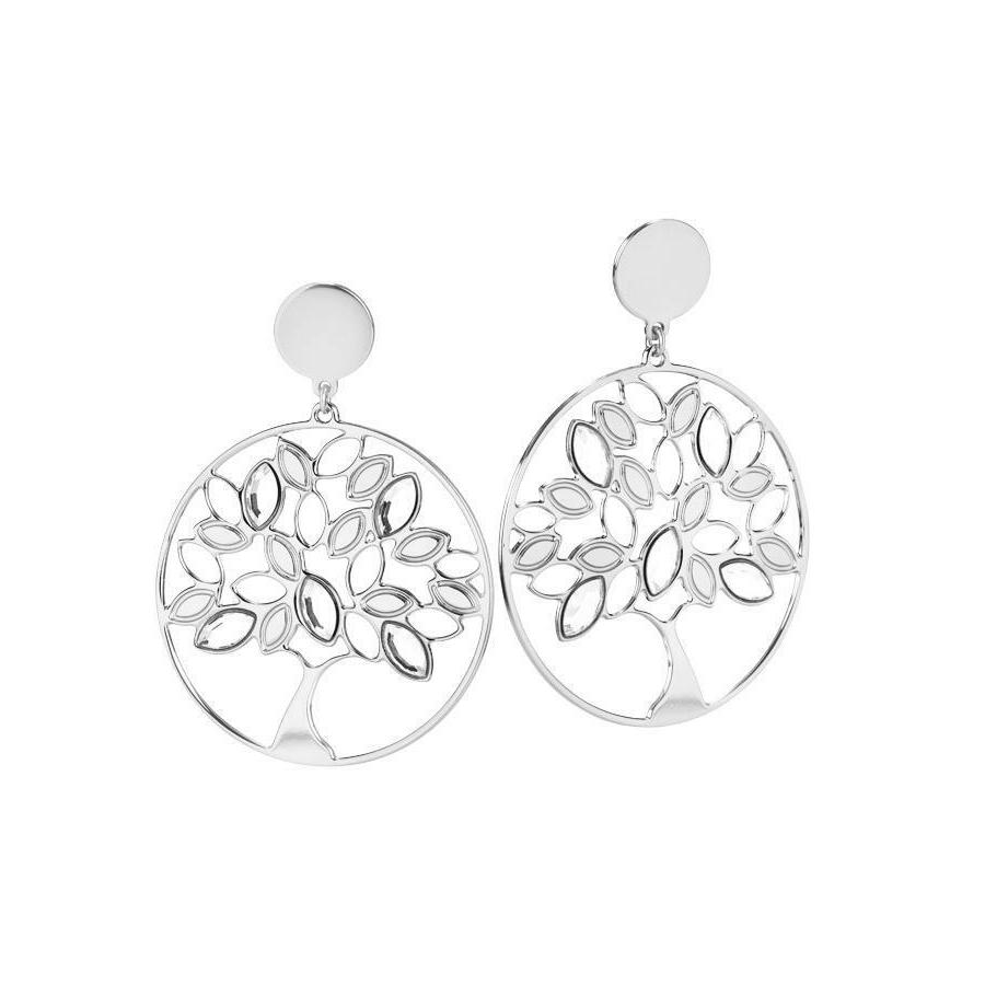 orecchini con albero della vita e swarovski