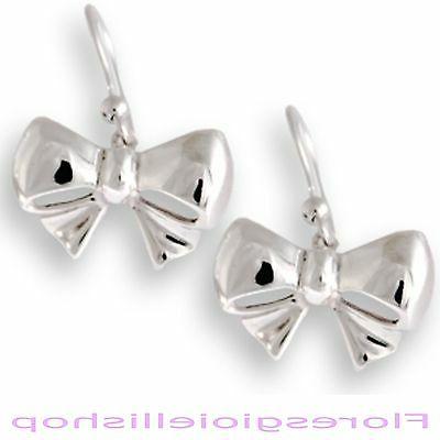 orecchini con fiocco in argento massiccio 925