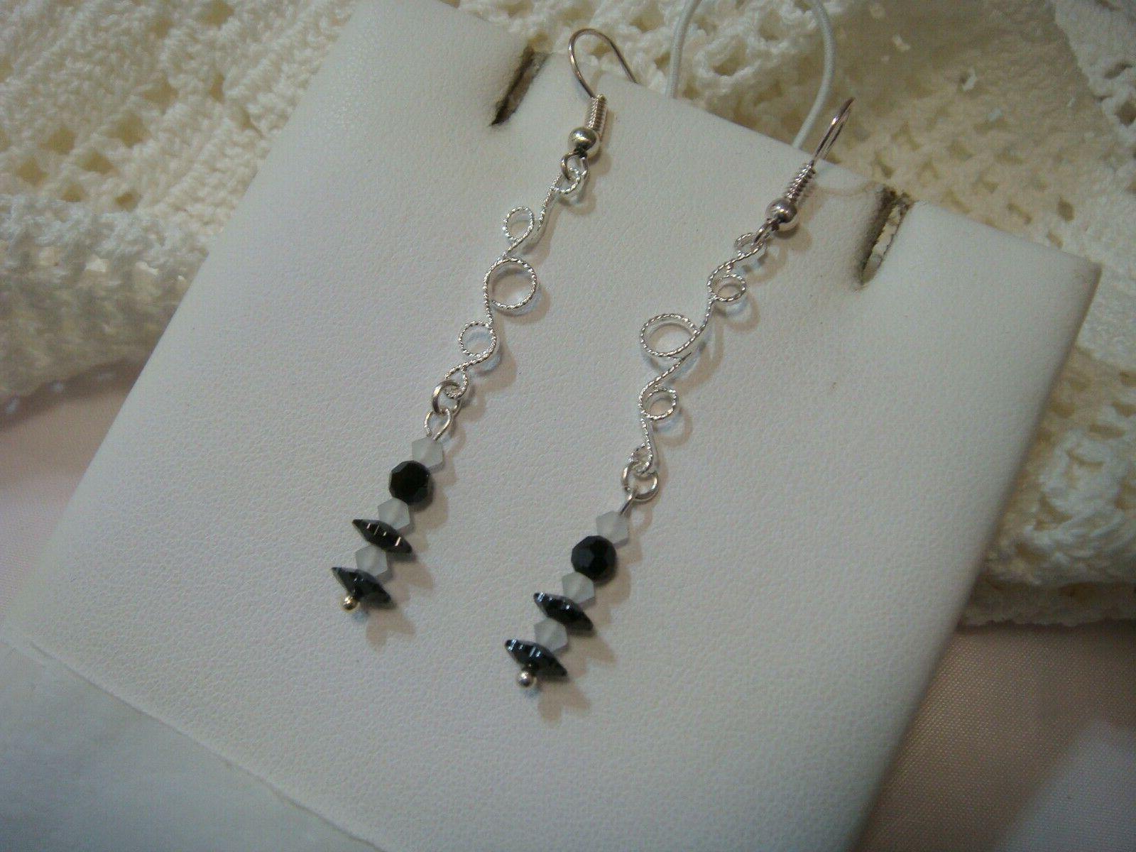 orecchini con fiori swarovski neri art 1192