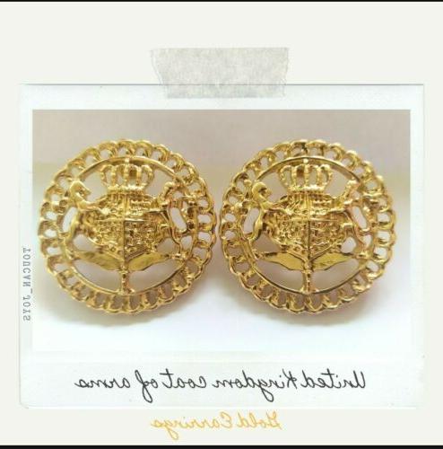 orecchini con leone ed unicorno a forma