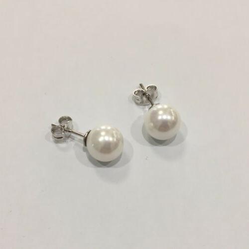 orecchini con perle 8 mm in argento