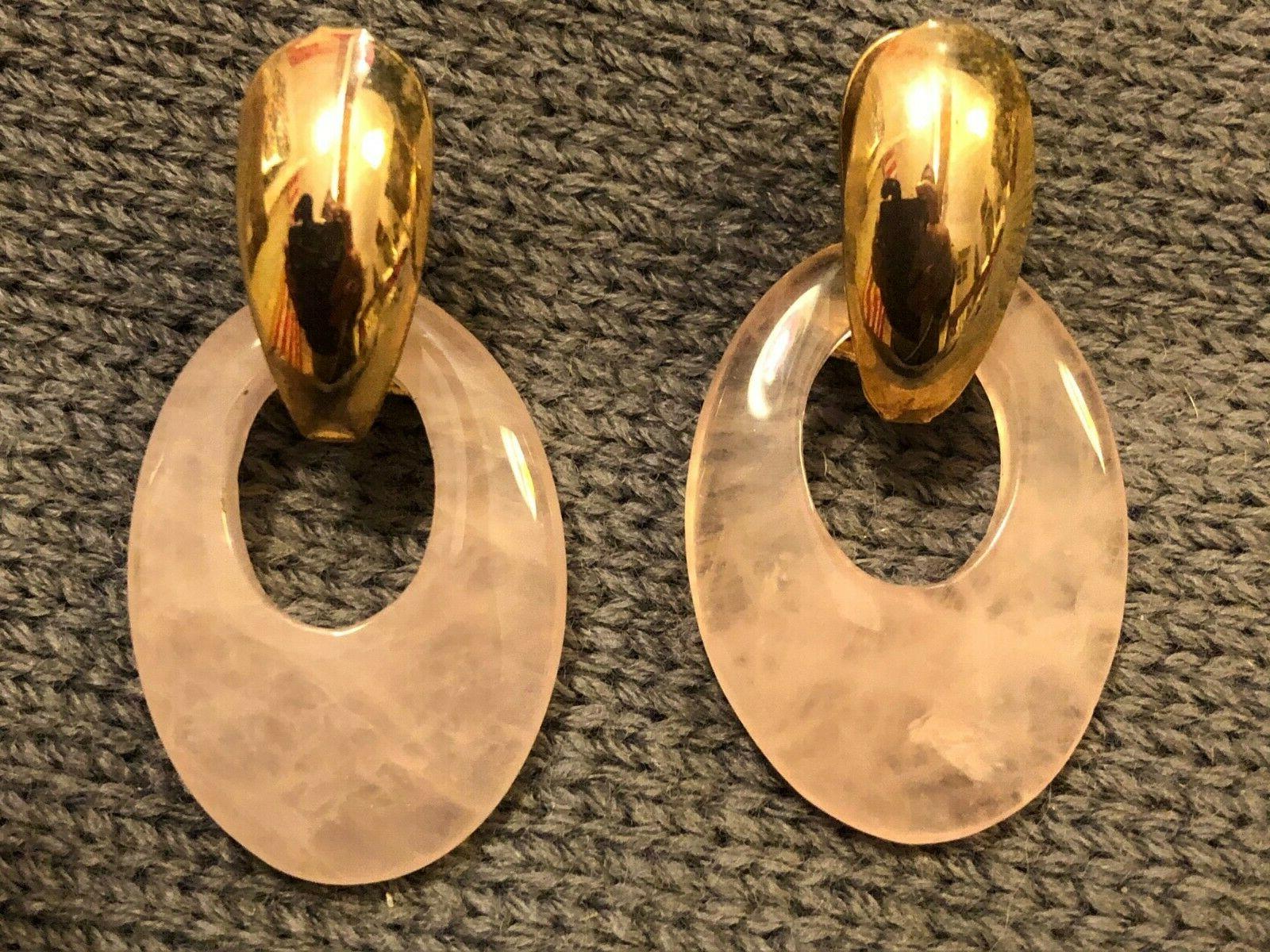 orecchini con quarzo rosa