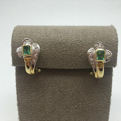 orecchini con smeraldi diamanti e oro giallo