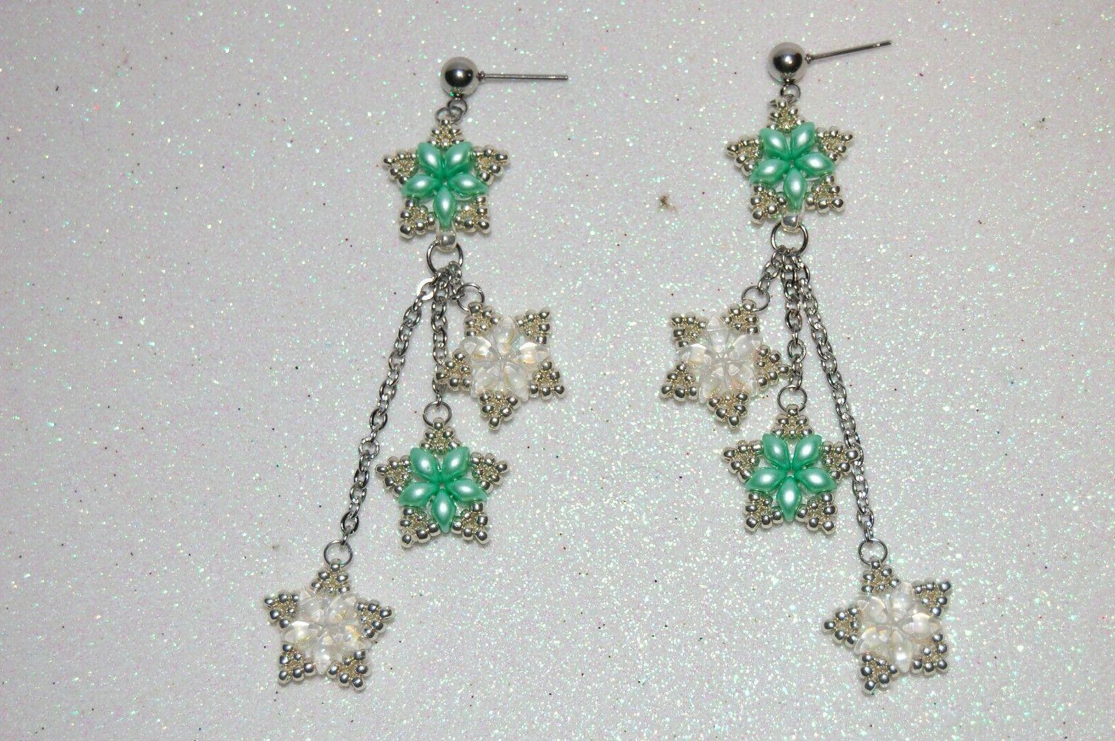 orecchini con stelline pendenti fatti a mano