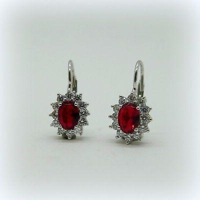 orecchini contorno in argento 925 zirconi centro
