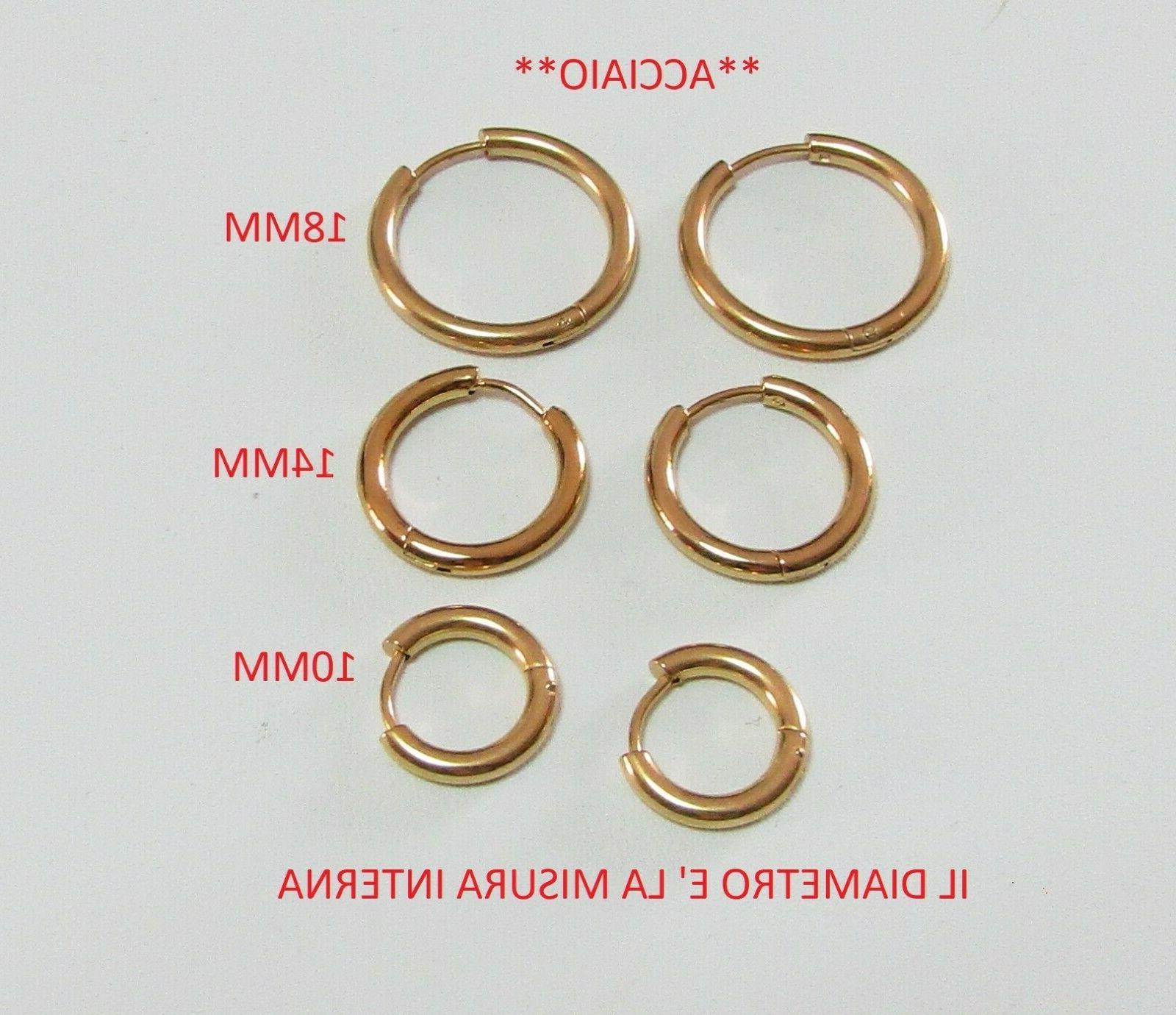 orecchini coppia cerchietto unisex acciaio anallergico color