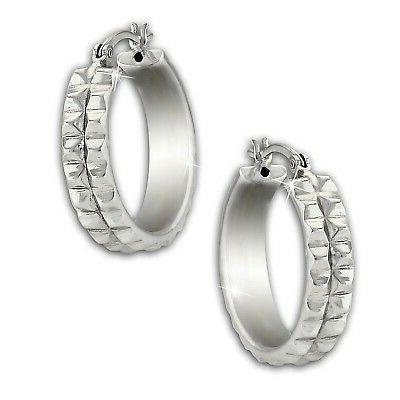 orecchini creoli 925 vero argento punk rock