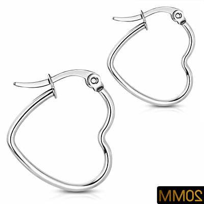 orecchini cuore 20 mm acciaio inox 316l
