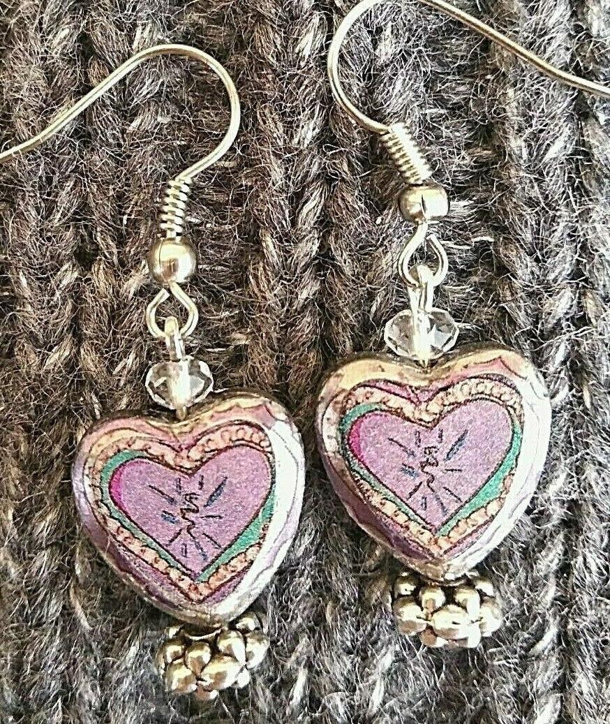 orecchini cuore a cuore 1 cuore lilla