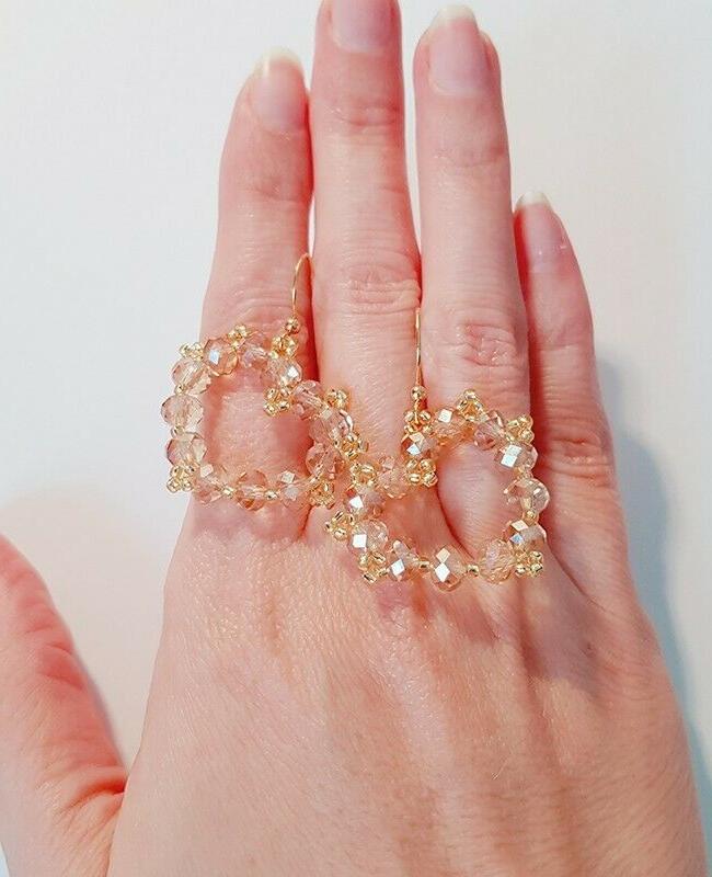 orecchini cuore fatti a mano con mix