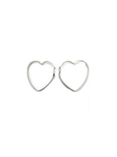 orecchini cuore grandi a cerchio satinati