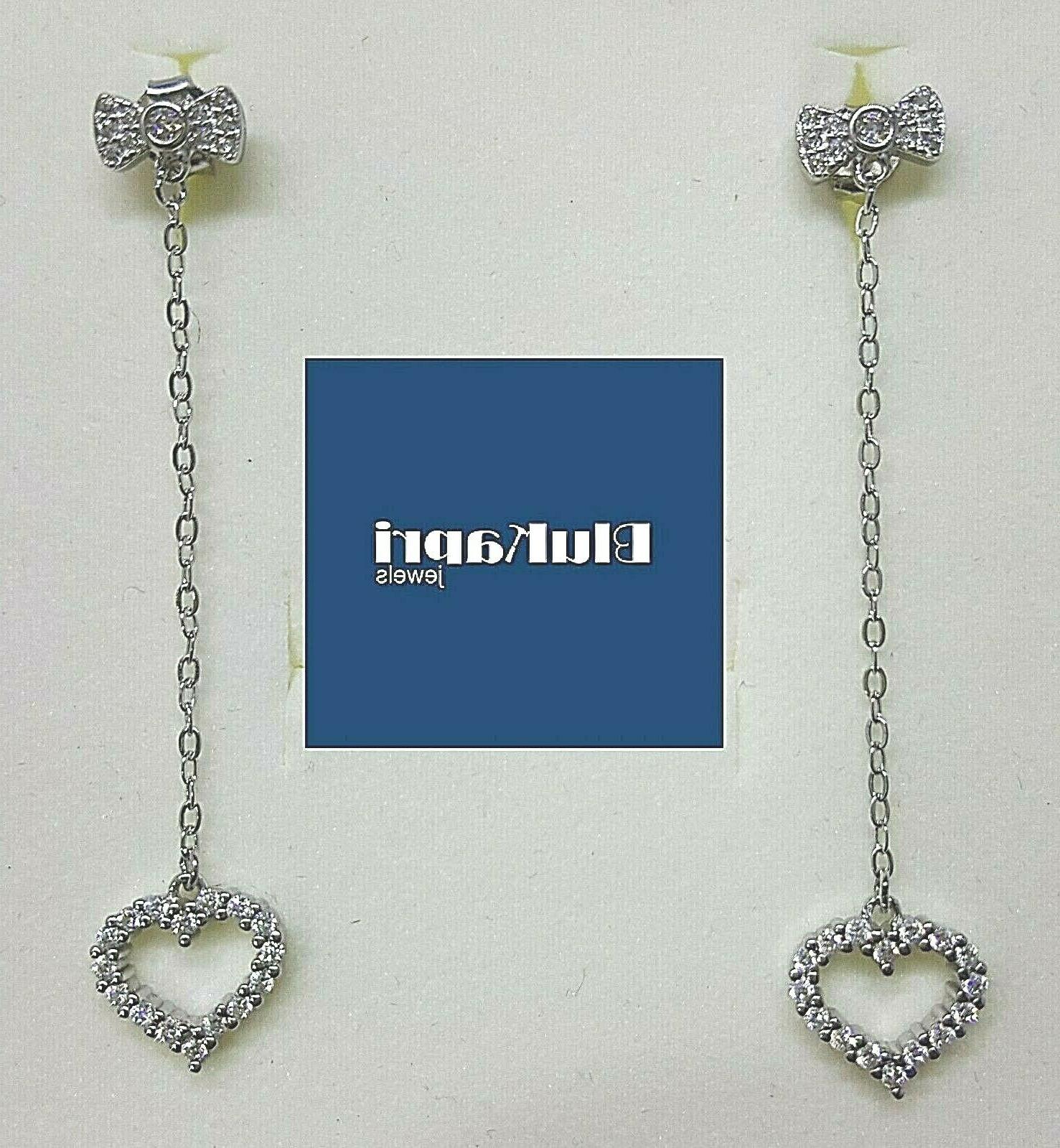 orecchini cuore in argento 925 con zirconi