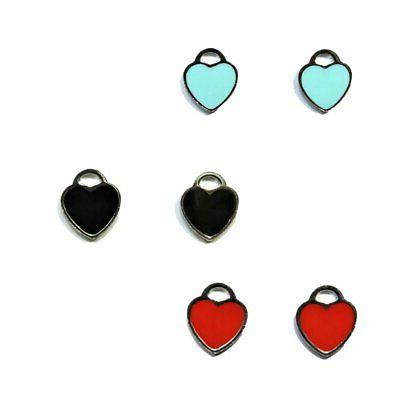 orecchini cuore in argento 925 smaltato colori