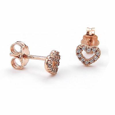 orecchini cuore in oro rosa 14 kt