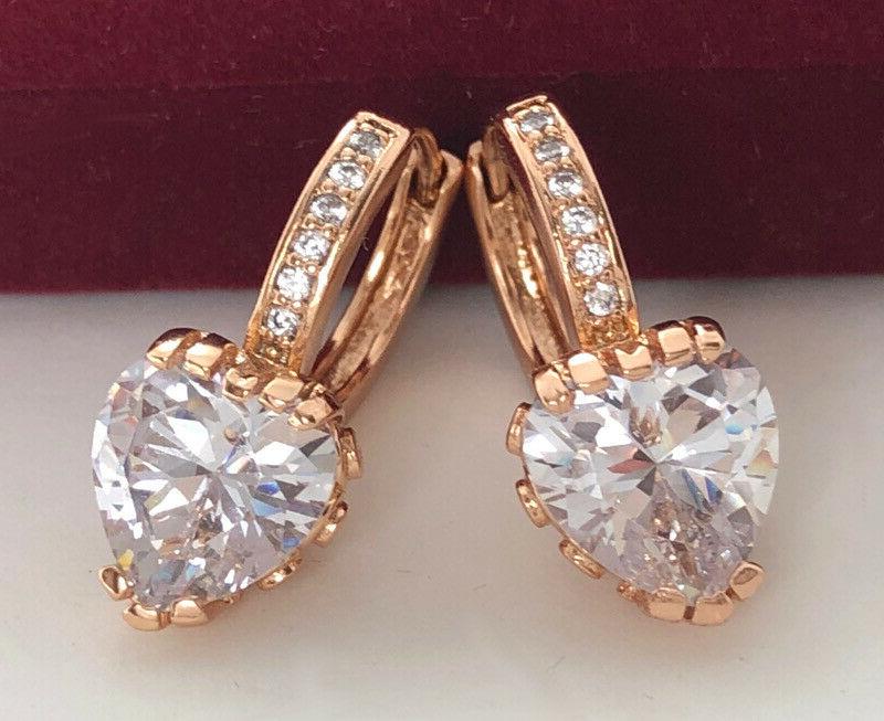 orecchini cuore orecchini con swarovski zirconia 750er