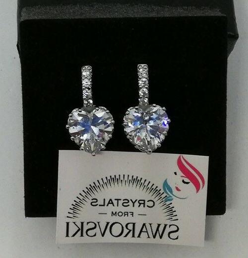 orecchini cuore punto luce placcati oro bianco