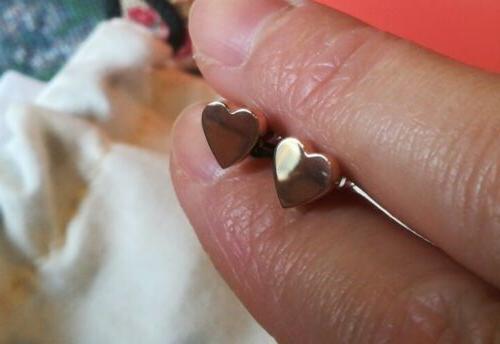 orecchini cuore rose gold acciaio nuovi no