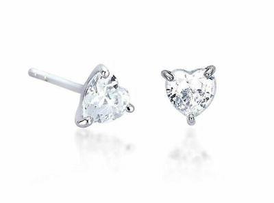 orecchini cuori in argento 925 punto luce