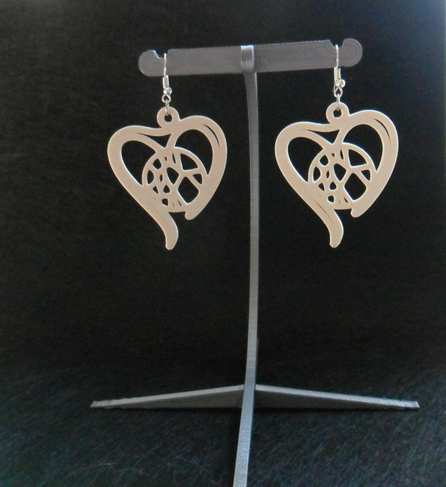 orecchini cuori stampa 3d