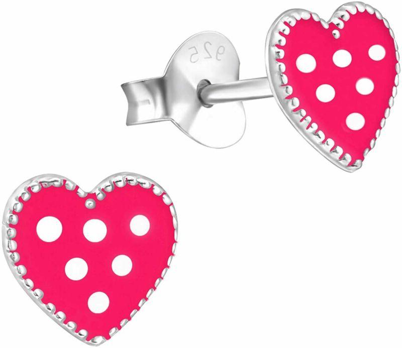 orecchini da bambina a forma di cuore