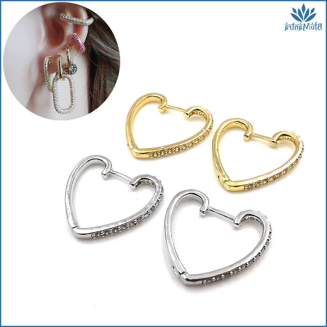 orecchini da donna a cerchio cuore lobo