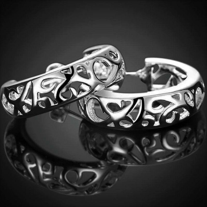 orecchini da donna a cerchio plt argento