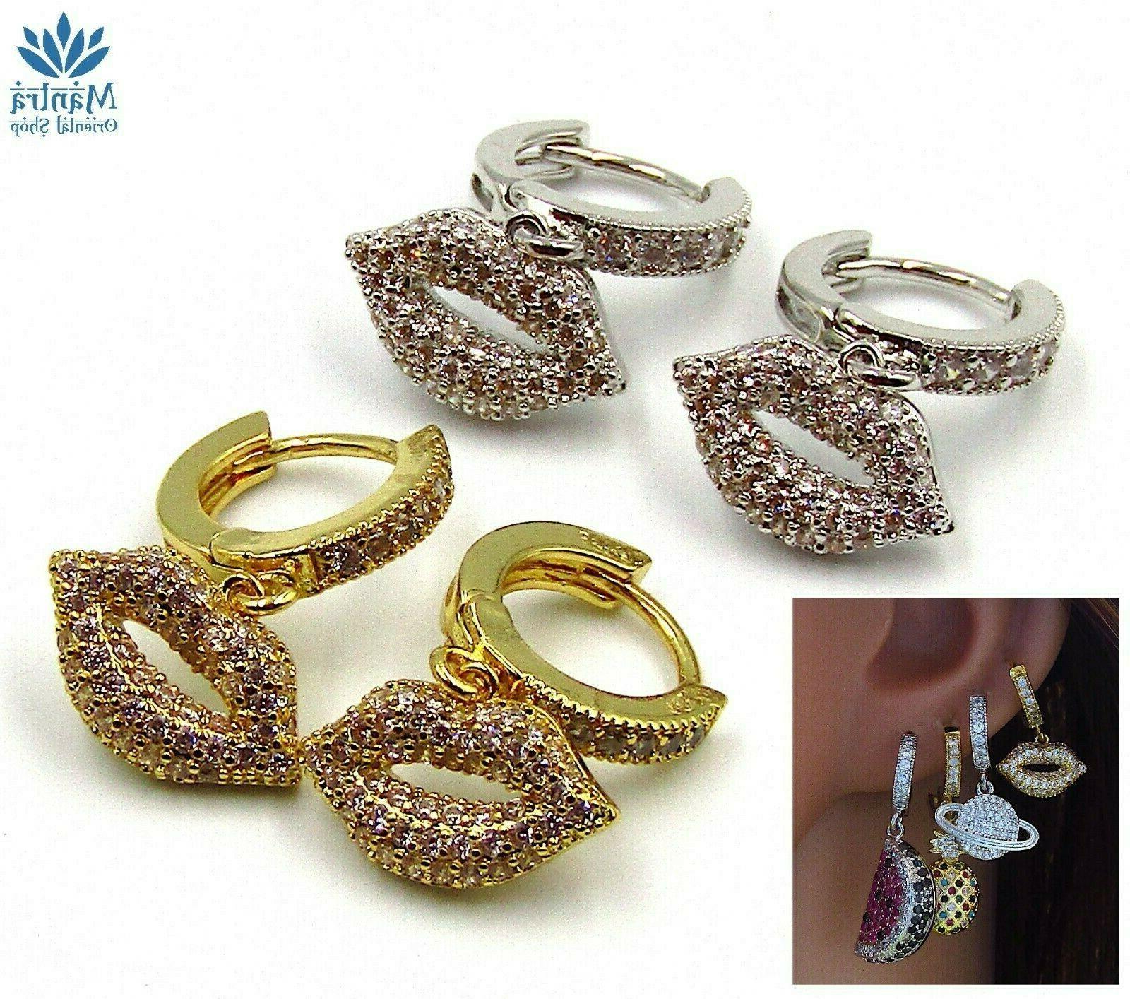 orecchini da donna cerchio piccoli con bocca