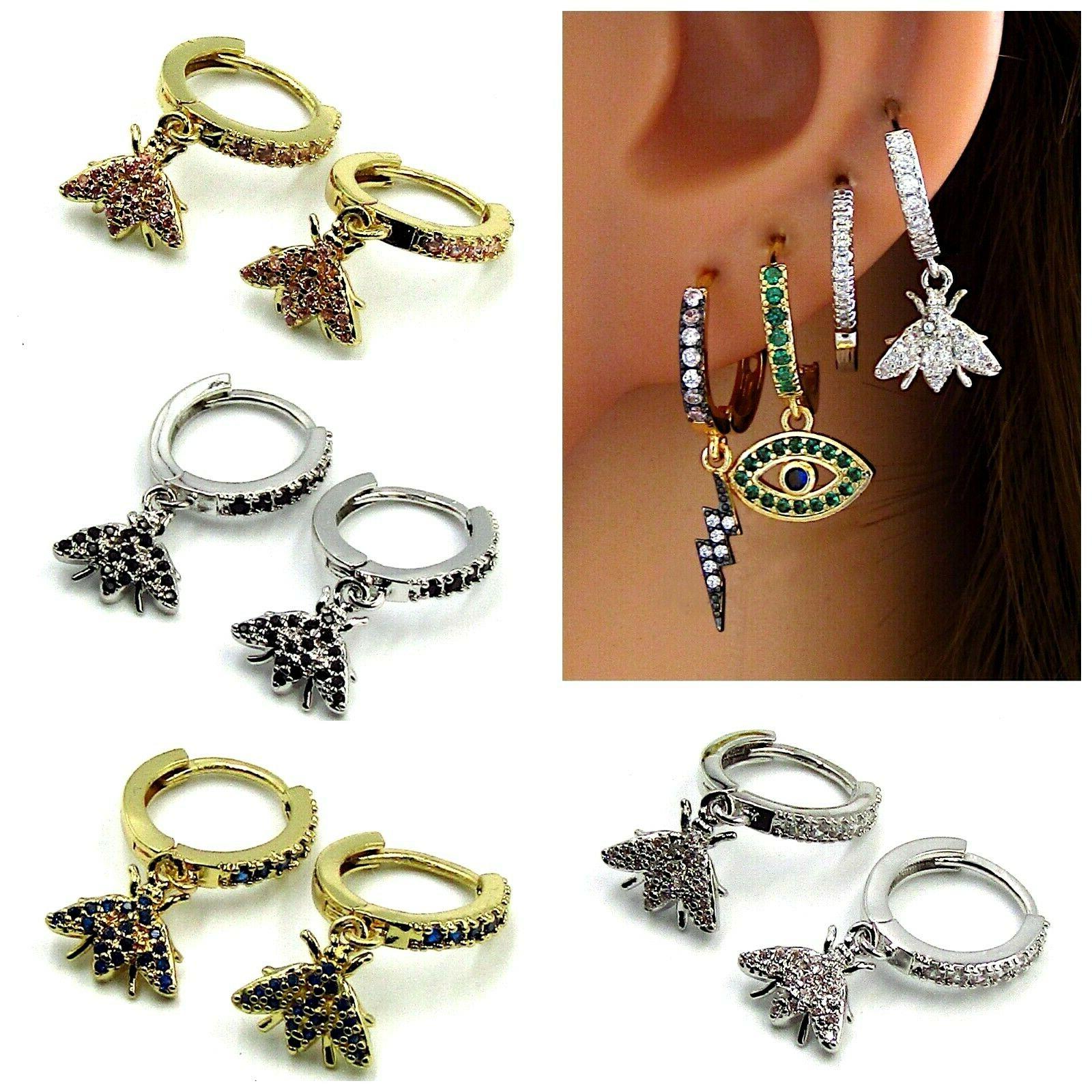 orecchini da donna cerchio piccoli con ciondolo