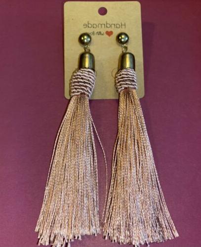 orecchini da donna con pendente rosa antico