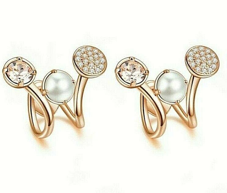 orecchini da donna con perla e pave