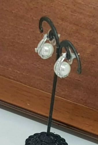 orecchini da donna con perla imitazione punto