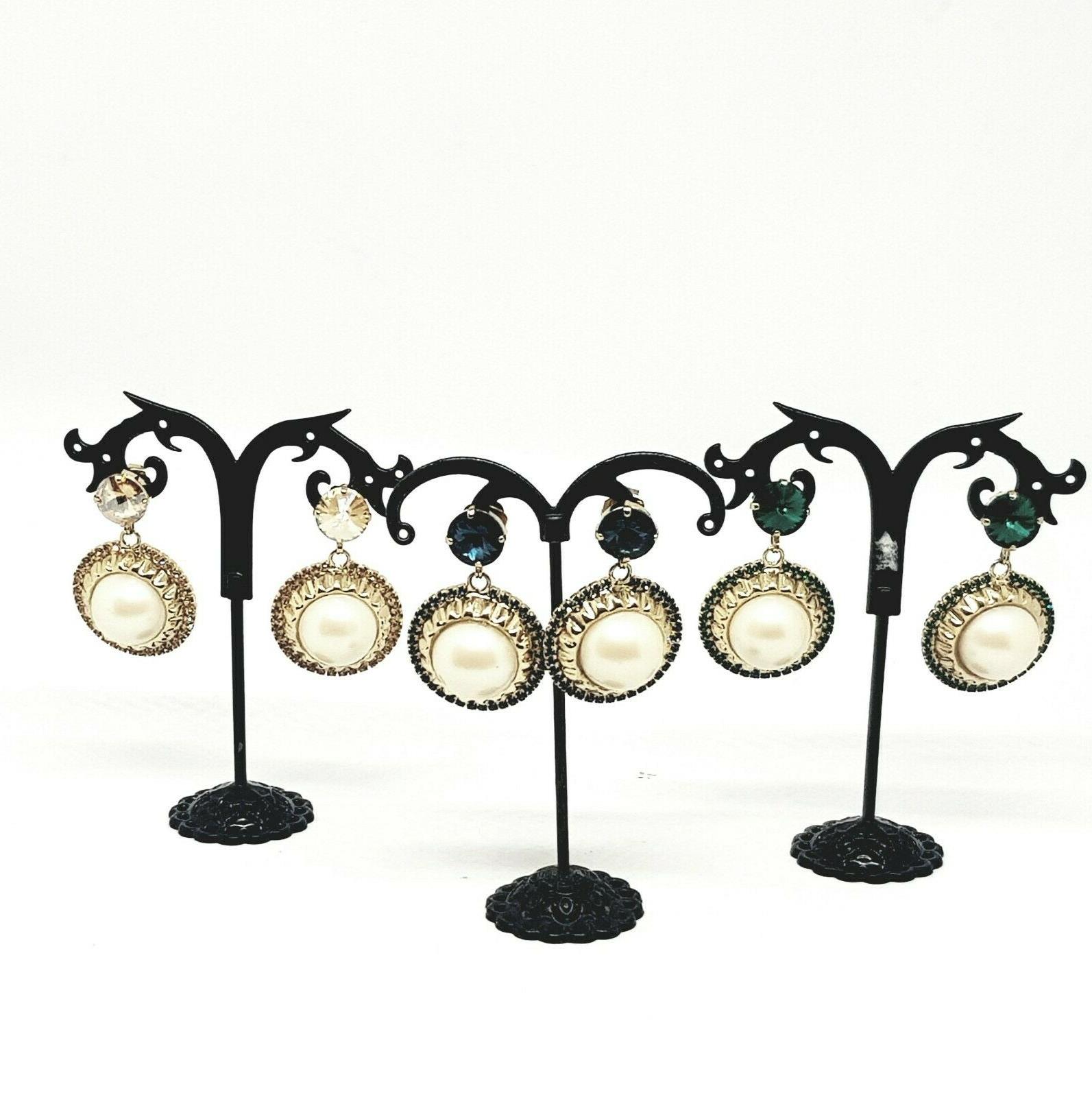 orecchini da donna con perle imitazzione e