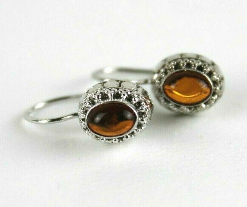 orecchini da donna con pietra rossa arancione