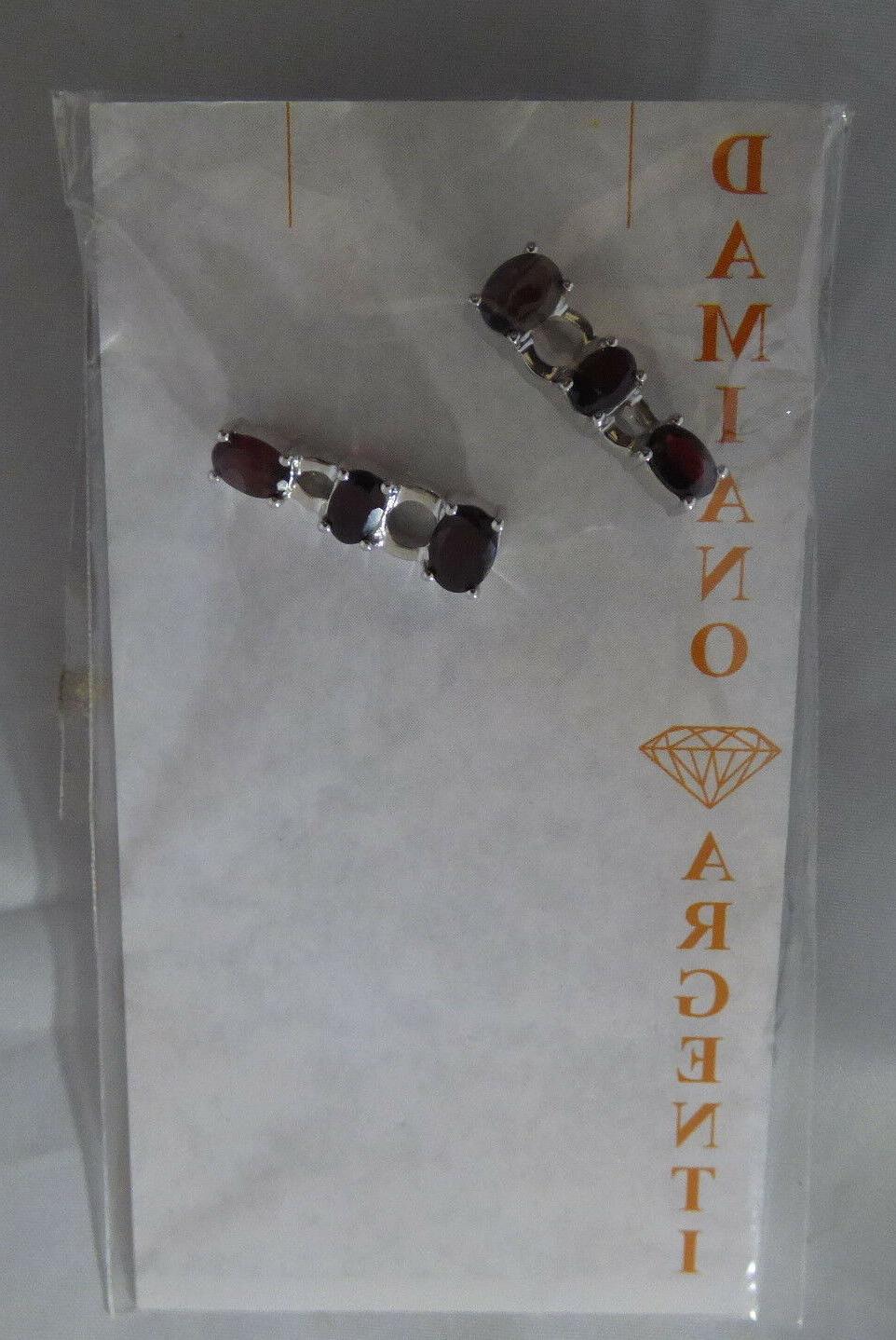 orecchini da donna con pietre rosso scuro