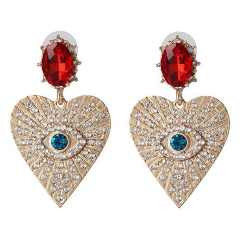 orecchini da donna con strass di cristallo